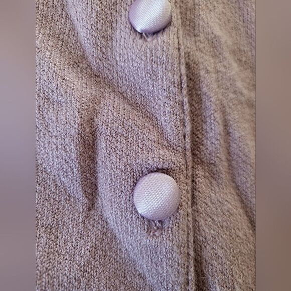 Worthington Lavender Purple faux fur Collar Button Close Cardigan Size L - Picture 9 of 16